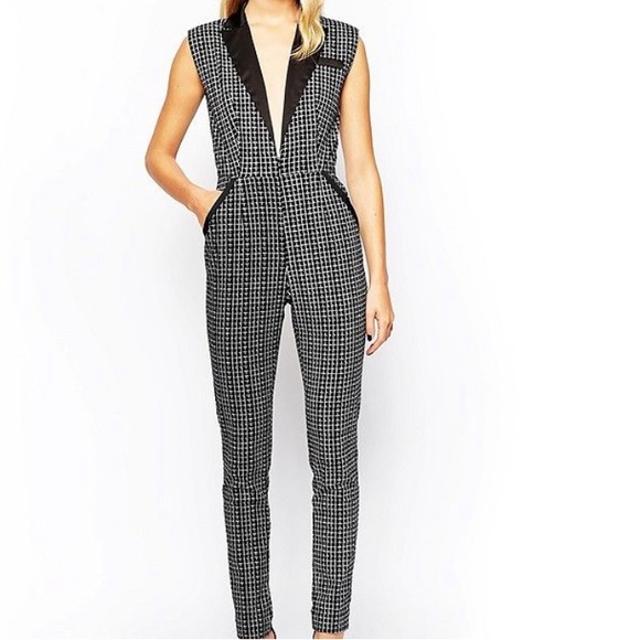 Self-Portrait Pants - NWT Self Portrait deep v Tuxedo jumpsuit